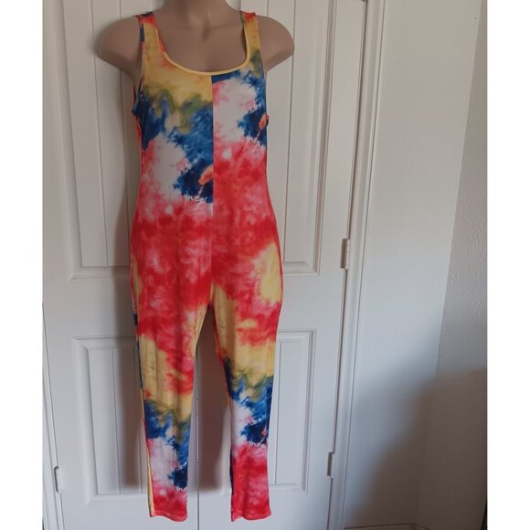 Tie-Dye Sleeveless Jumpsuit By Shein Curve 2XL - Picture 1 of 6